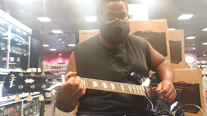 Playing a Epiphone SG Traditional Pro Cobalt Fade at Guitar Center in Las Vegas, NV (Part 1)