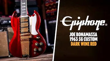 Peach Picks | Epiphone Joe Bonamassa 1963 SG Custom - Dark Wine Red