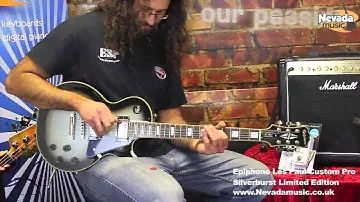 Epiphone Limited Edition Les Paul Custom Silverburst Demo