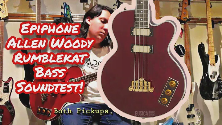 Epiphone Allen Woody Rumblekat Bass in Wine Red Soundtest! [No Talking]