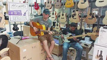 epiphone j-200ec studio & fender jazz bass