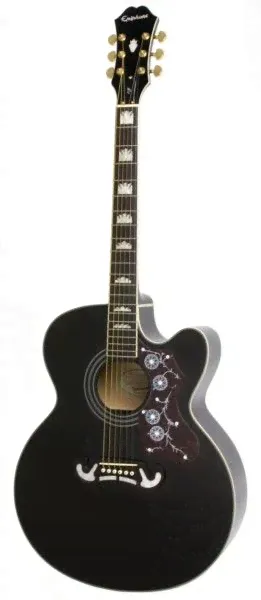 Гитара электроакустическая EPIPHONE EJ-200CE BLACK