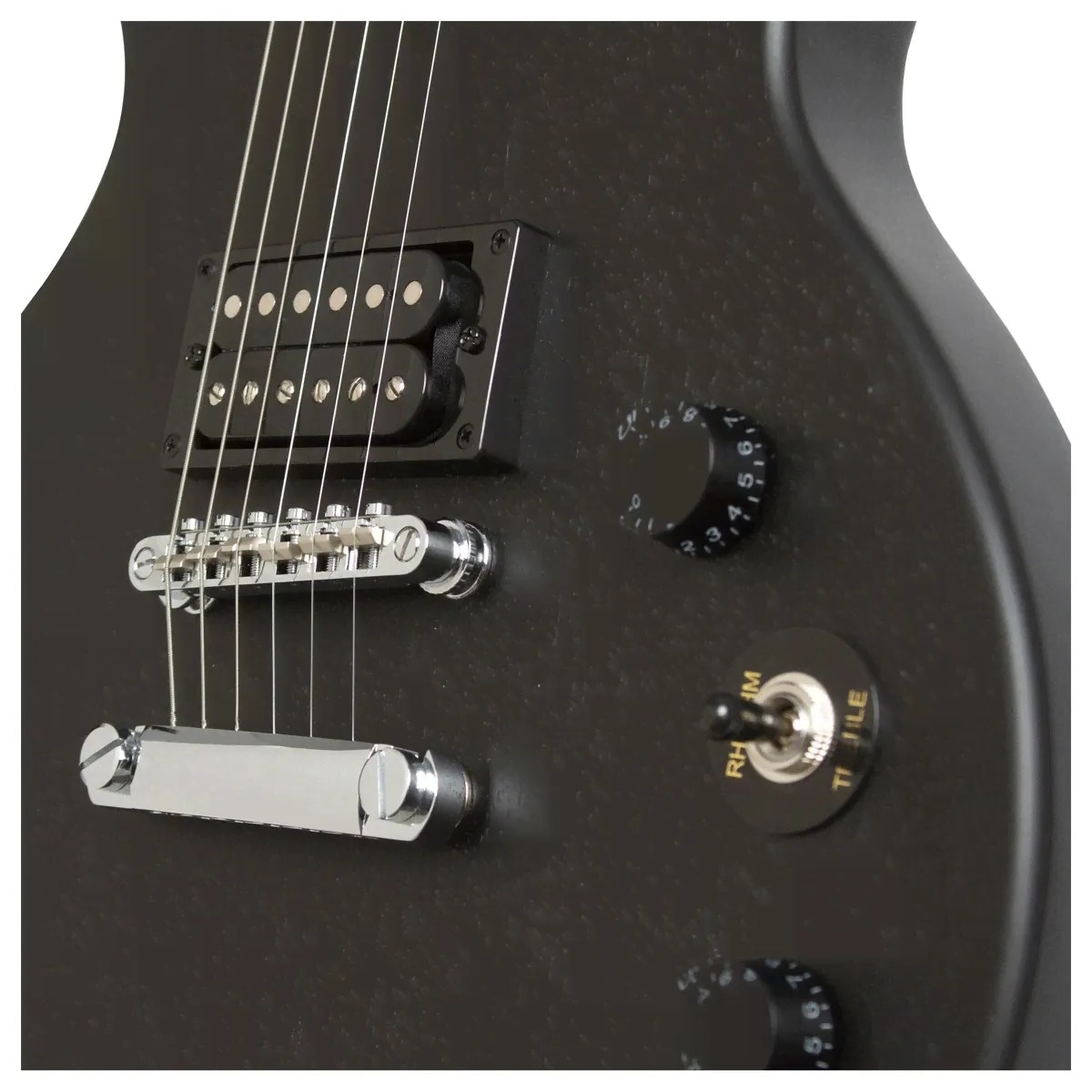 Электрогитара Epiphone Les Paul Special Satin E1 EBV Ebony Vintage-0