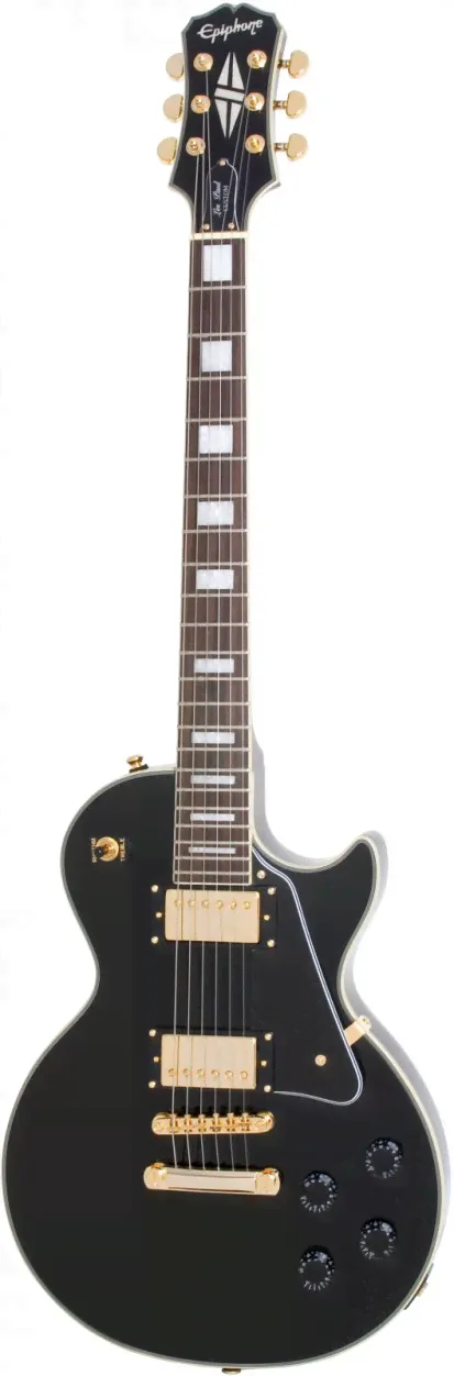 Epiphone Les Paul Custom Pro Ebony электрогитара, цвет чёрный-0