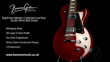 Epiphone Modern Collection Les Paul Studio Wine Red Guitar | Bonners Guitar Store