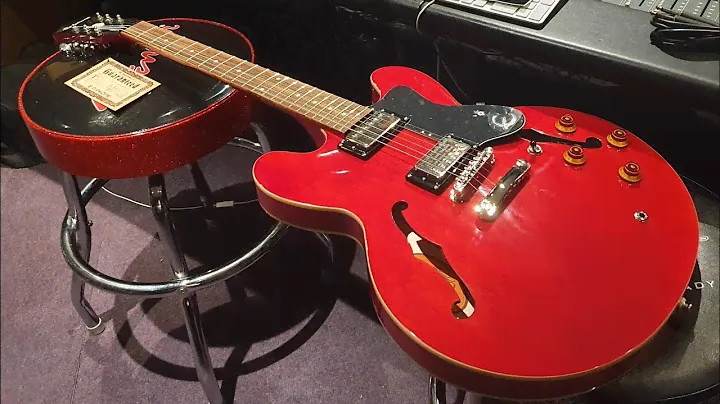New Epiphone Dot ES-335 Cherry Guitar Up Close Video Review at Essex Recording Studios