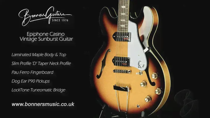 Epiphone Casino Vintage Sunburst Guitar