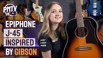 Epiphone 'Inspired By Gibson' J-45 - Classic Sloped Shoulder Dreadnought, More Affordable Price!