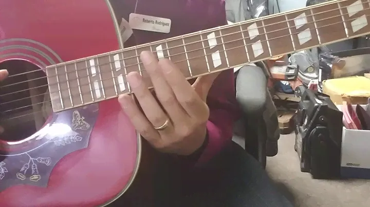 Epiphone Hummingbird HS fret chocking