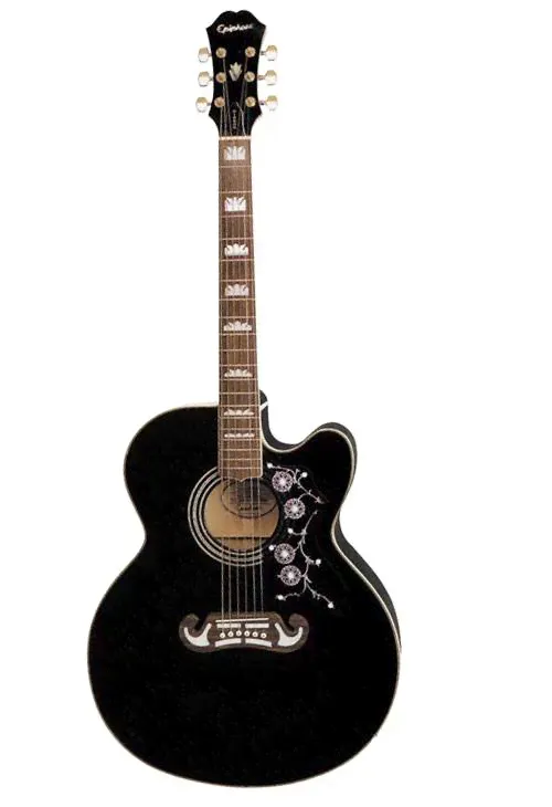 ЭЛЕКТРОАКУСТИЧЕСКАЯ ГИТАРА EPIPHONE EJ-200CE BLACK GLD HDWE(W/SHADOW PREAMP)-0