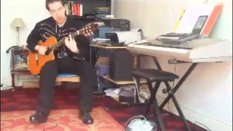 JamesCurranSoloGuitarComeSunday on the Epiphone SST solid nylon string guitar
