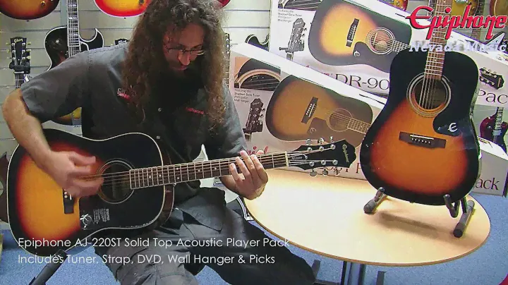 Epiphone AJ-220ST Acoustic Guitar Player Pack Demo @ PMT