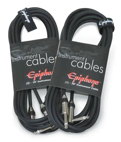 НАБОР ИЗ ДВУХ ГИТАРНЫХ КАБЕЛЕЙ EPIPHONE INSTRUMENT CABLE 1/4'' TO 1/4''-0