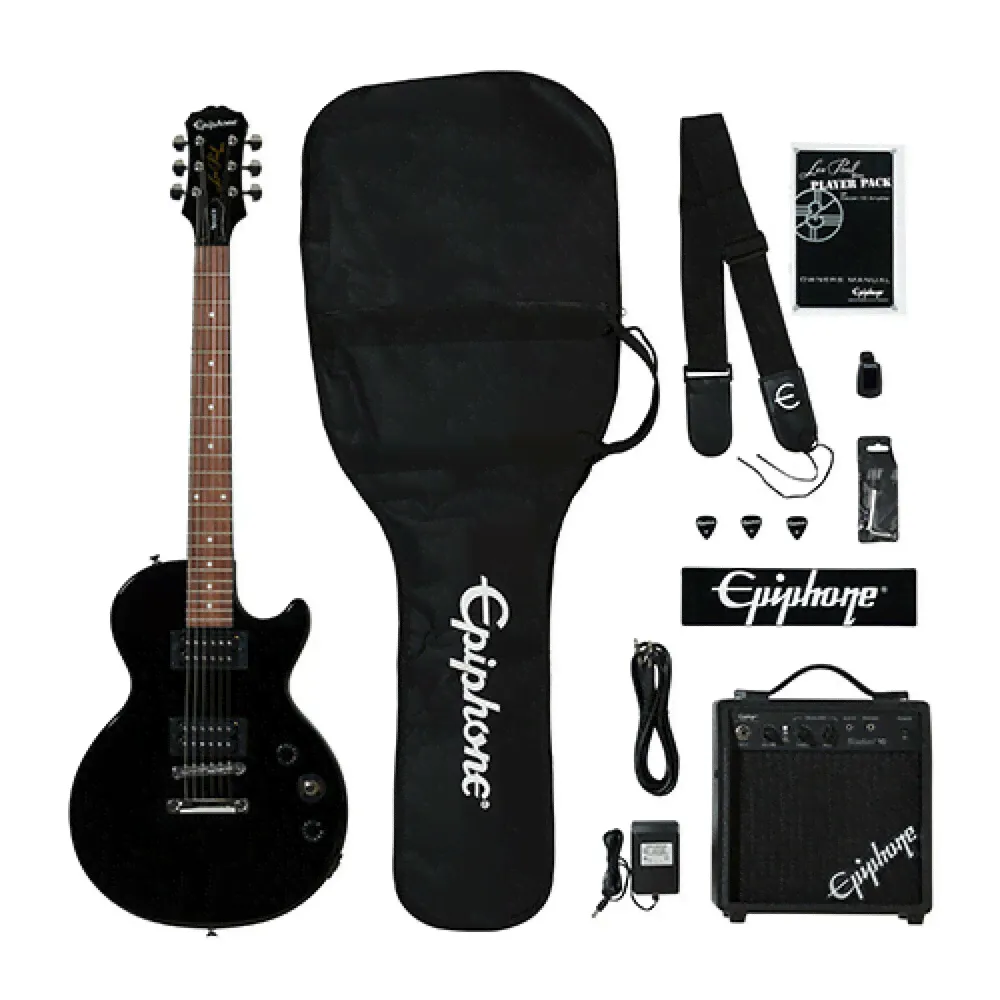EPIPHONE Les Paul Electric Guitar Player Pack Ebony-1