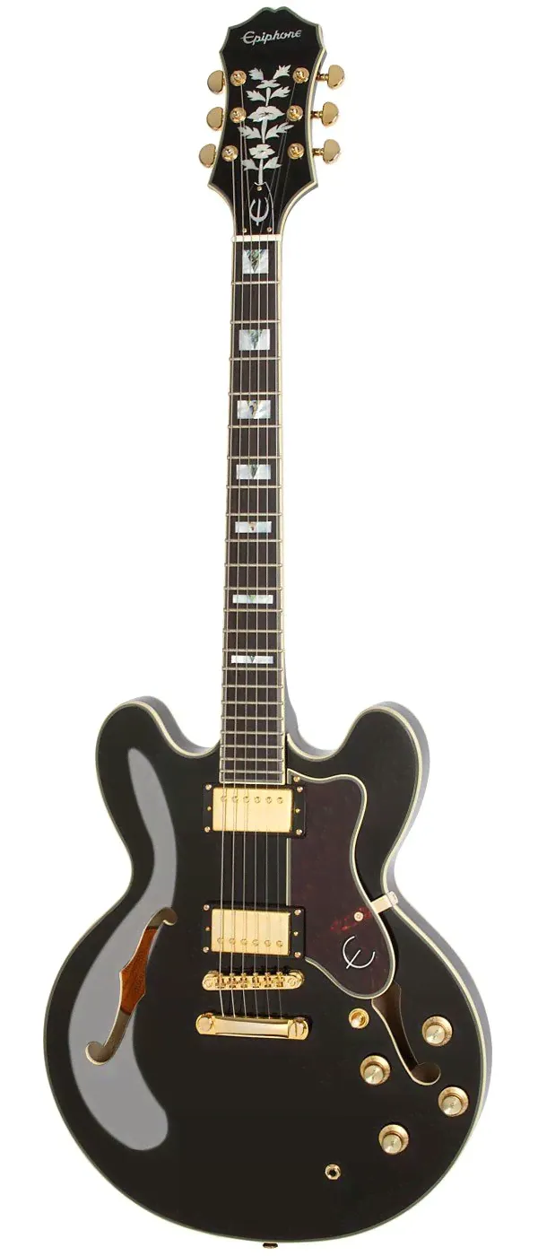 EPIPHONE SHERATON II PRO EBONY полуакустическая электрогитара-0