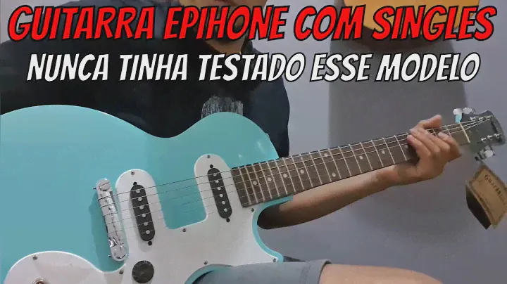 Testando a Guitarra Epiphone Les Paul SL Turquoise Com Single Coil