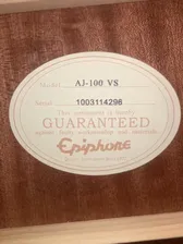 $200 · Epiphone AJ-100 VS with case