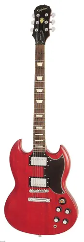 Электрогитара с двумя вырезами Epiphone Faded G-400 Worn Cherry-0
