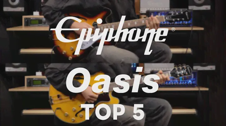 『Epiphone』 Casino 'Vintage Sunburst' vs Sheraton Frequensator 'Natural' | 'Oasis' Riffs Top 5
